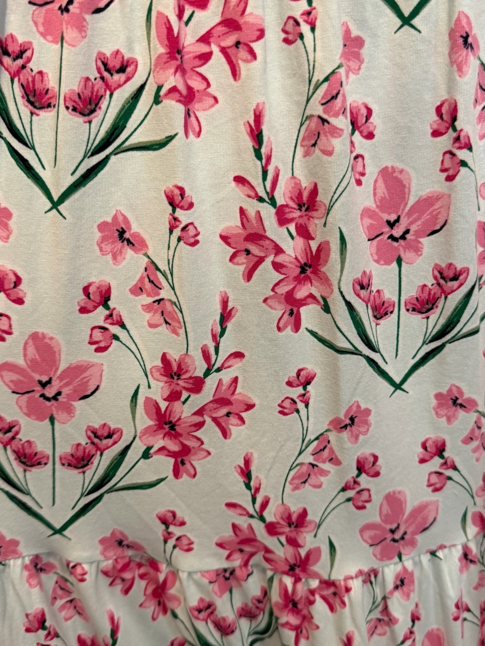 crown & ivy White Pink & Green Floral Maxi Dress XL NWT - Picture 2 of 5